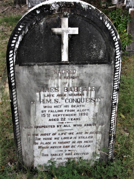 Grave of sailor from HMS Conquest Grave Island Zanzibar